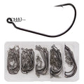 Texas-Rig Set – 50 Teile Offset-Haken & Bleiköpfe