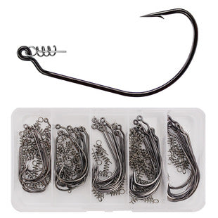 Texas-Rig Set – 50 Teile Offset-Haken & Bleiköpfe