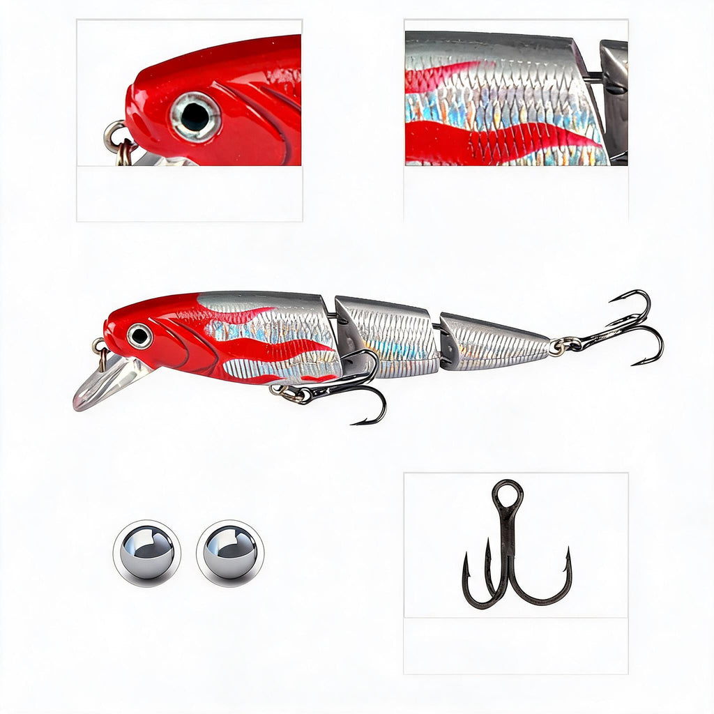 Wobbler & Minnow – Raubfisch Kunstköder für Barsch, Zander & Hecht Variante B Variante C Variante D Variante D
