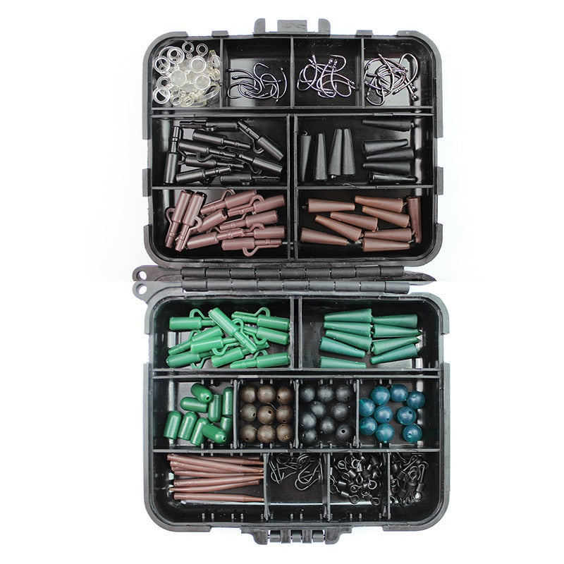 Karpfen Rig Box – 189 Teile Komplett-Set (Haken, Bleie, Wirbel, Rig-Material)