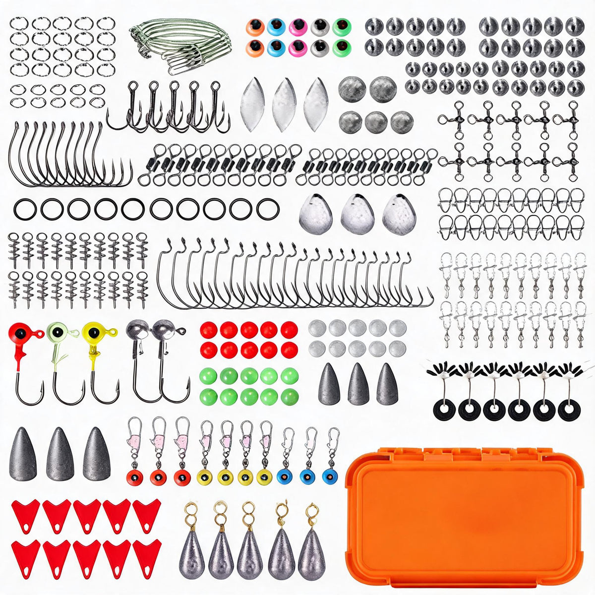 Angel Zubehör Set – 308 Teile mit wasserdichter Box