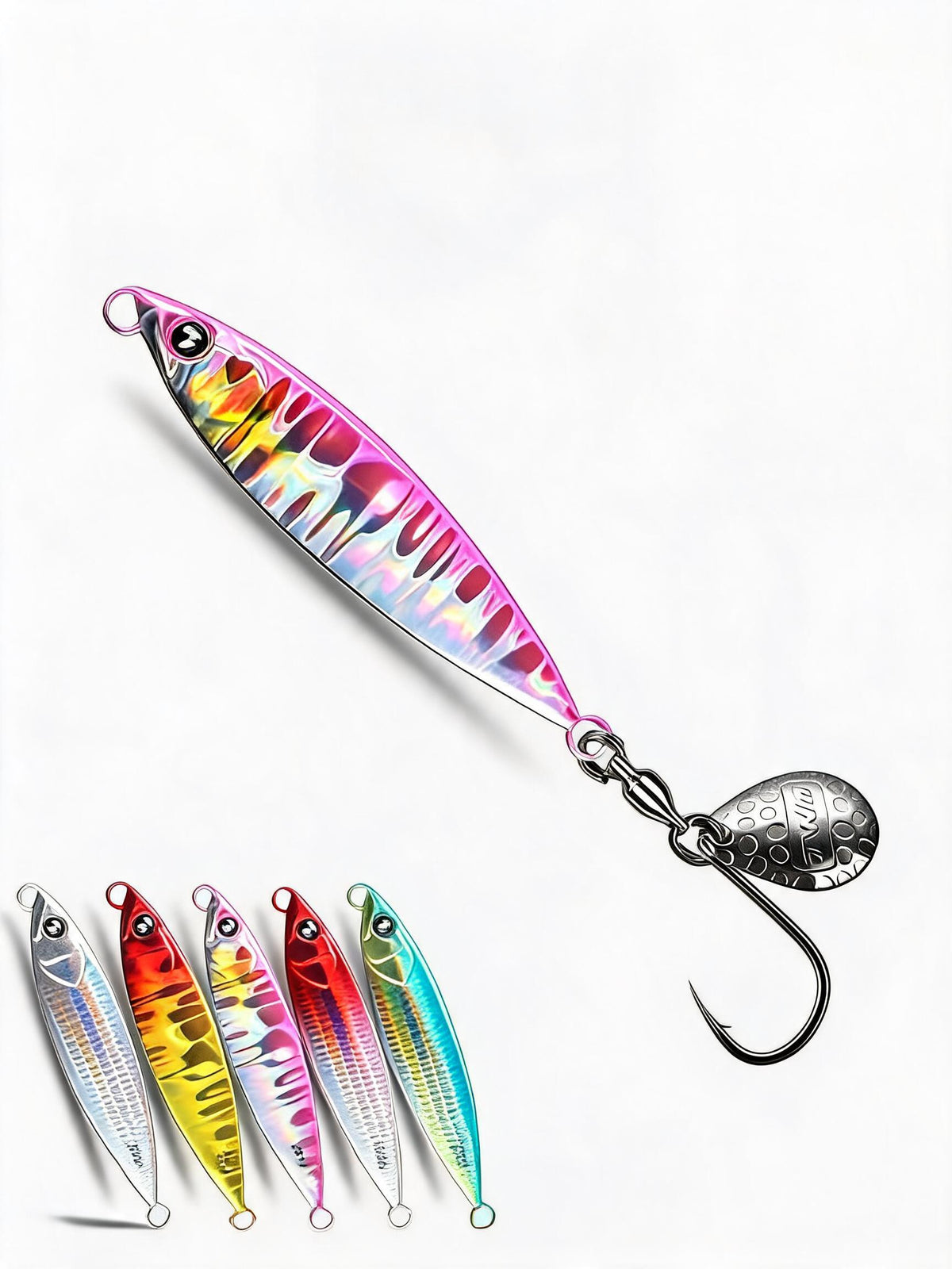 Blinker & Spinner Einzelhaken – Raubfisch Kunstköder für Barsch, Zander & Hecht Variante B Variante C Variante D