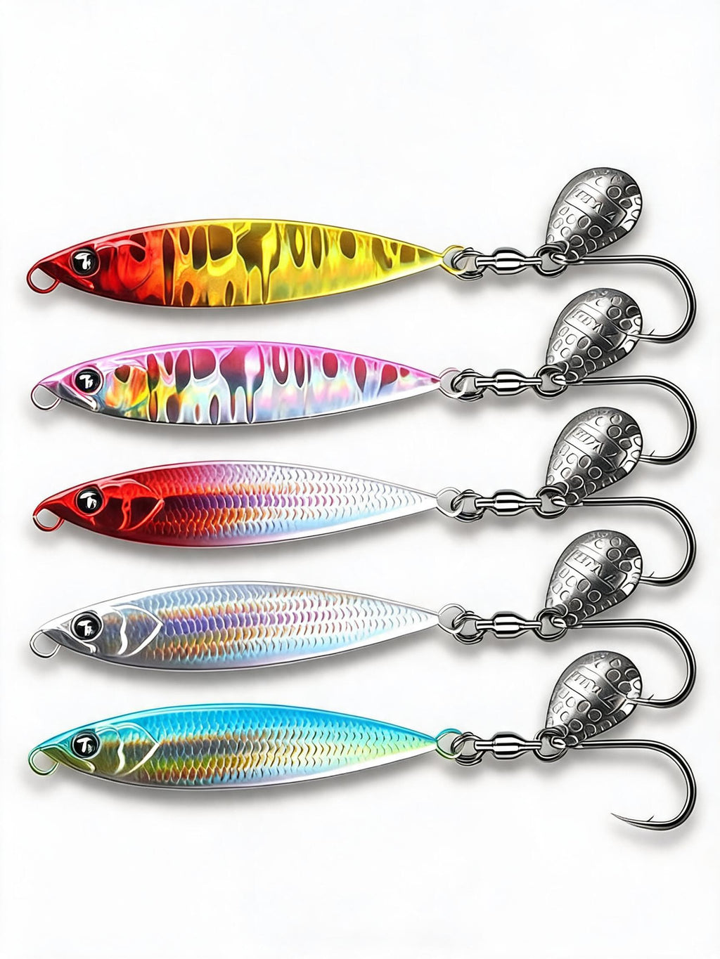 Blinker & Spinner Einzelhaken – Raubfisch Kunstköder für Barsch, Zander & Hecht Variante B Variante C Variante D