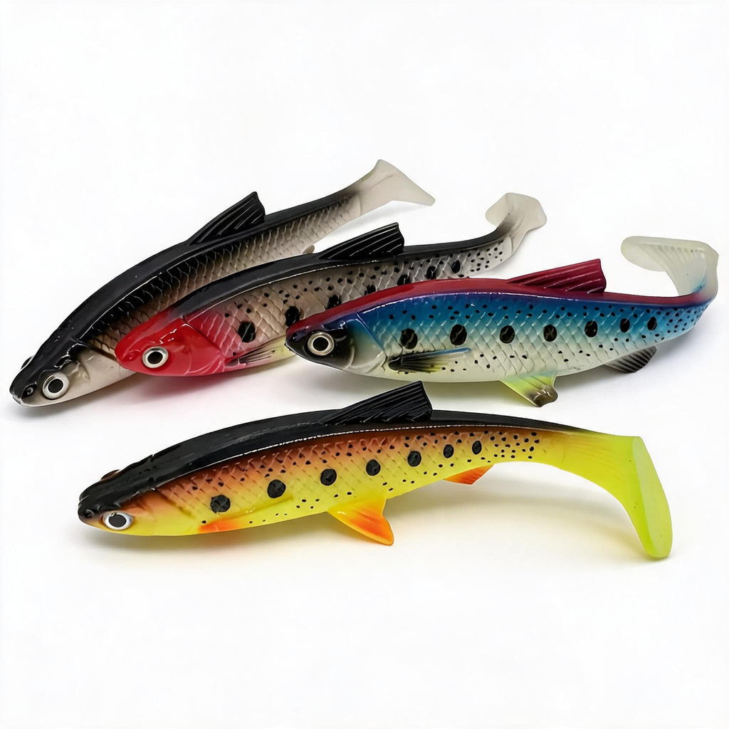 Hecht Köder Set 20 Großbaits Glow Shads Herbst Pike | LakeBite