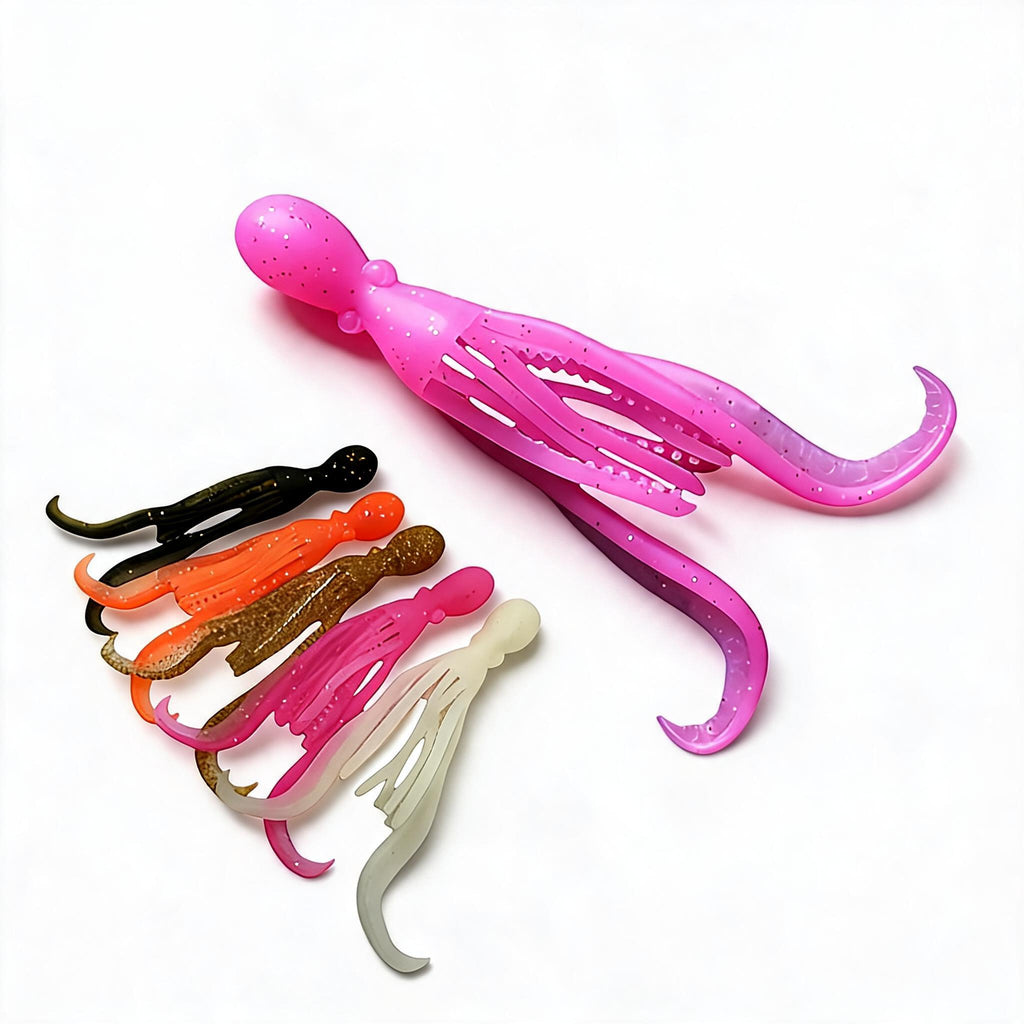 Tintenfisch Gummiköder 20 Stück 3 Formen Squid Oktopus Meer | LakeBite