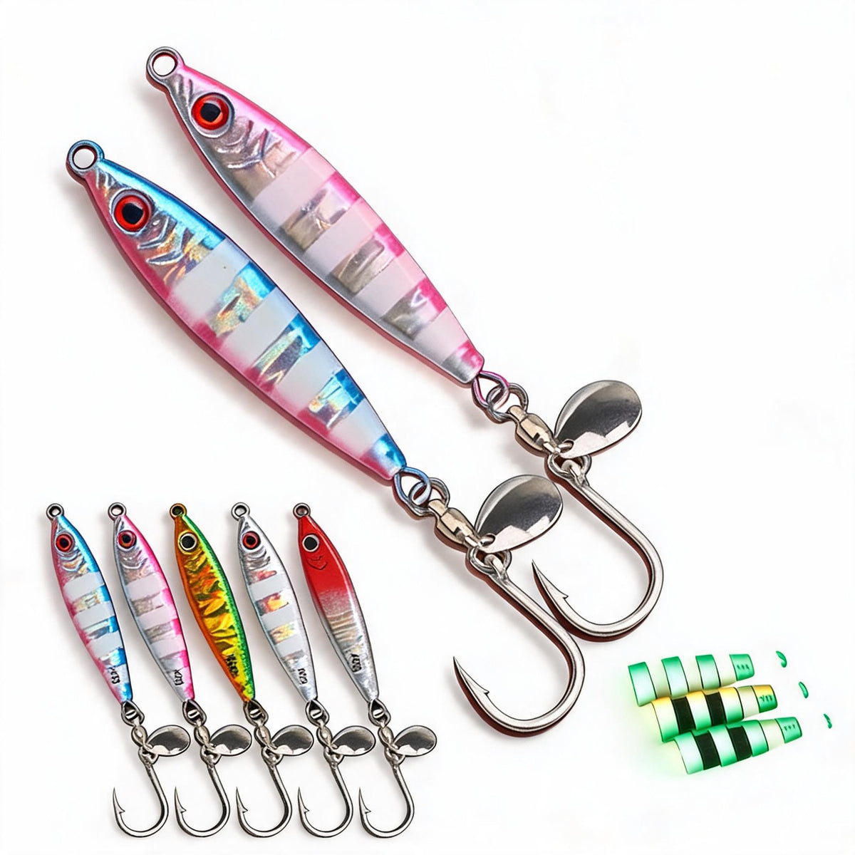 Blinker & Spinner Leuchtfarbe – Raubfisch Kunstköder für Barsch, Zander & Hecht
