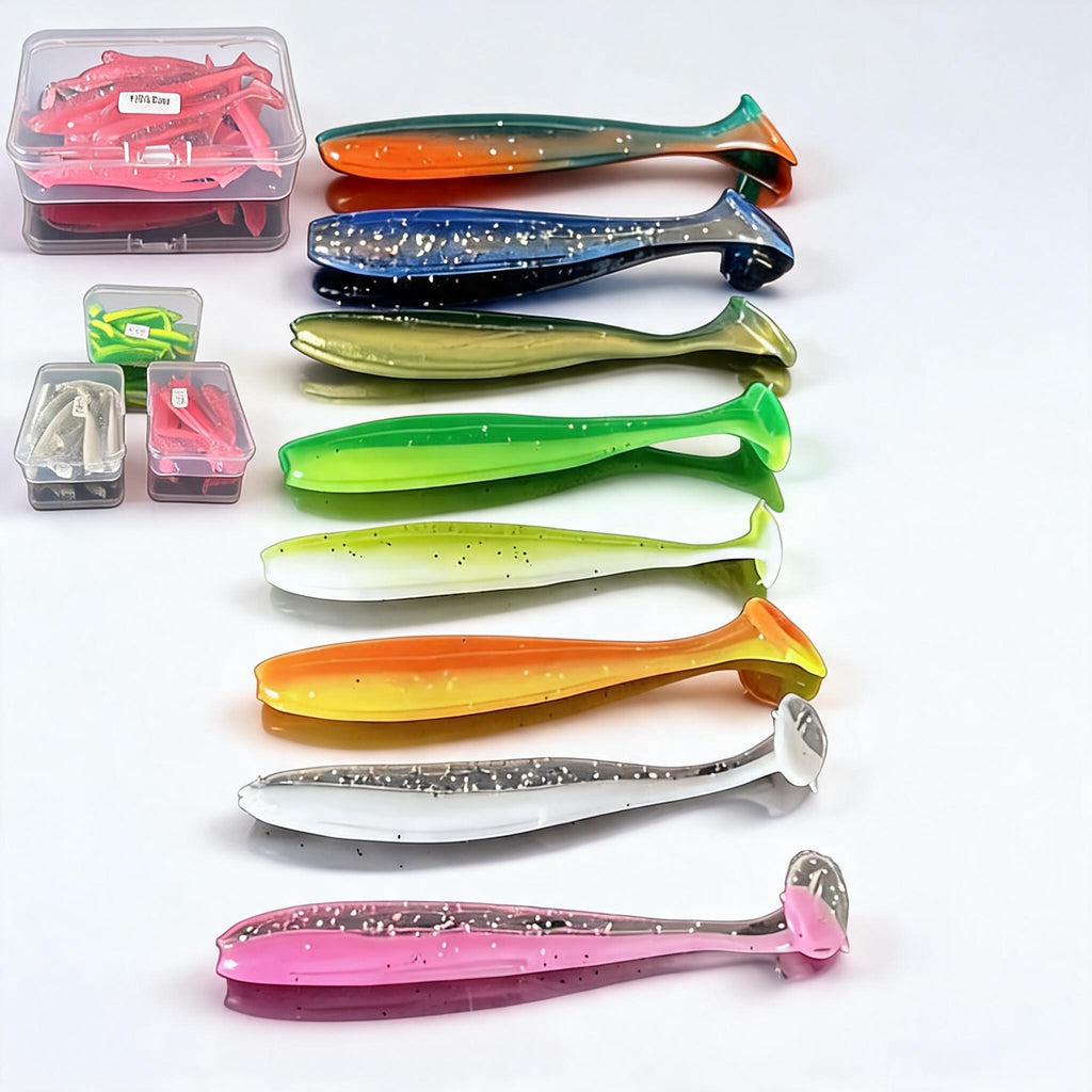 Softbaits Zweifarben-Design – Raubfisch Kunstköder für Barsch, Zander & Hecht
