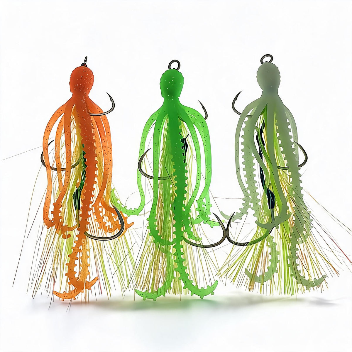 Tintenfisch Gummiköder 20 Stück 3 Formen Squid Oktopus Meer | LakeBite